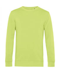 B&C Collection Uniszex hosszú ujjú organikus pulóver B and C Organic Crew Neck French Terry XL, Lime zöld