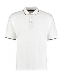 Kustom Kit Férfi rövid ujjú galléros póló Kustom Kit Men's Classic Fit St. Mellion Polo 2XL, Fehér/Sötétkék navy