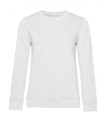 B&C Collection Női hosszú ujjú organikus pulóver B and C Organic Crew Neck /women French Terry M, Fehér