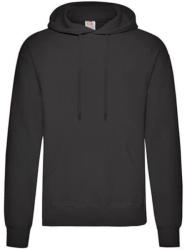 Fruit of the Loom Férfi Pulóver Kapucnis Hosszú ujjú Fruit of the Loom Classisc Hooded Sweat - S, Fekete
