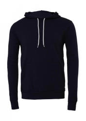 Bella+Canvas Uniszex kapucnis hosszú ujjú pulóver Bella Canvas Unisex Poly-Cotton Pullover Hoodie M, Sötétkék (navy)