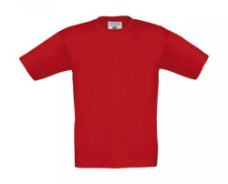 B&C Collection Gyerek rövid ujjú póló B and C Exact 190/kids T-Shirt 9/11 (134/146), Piros