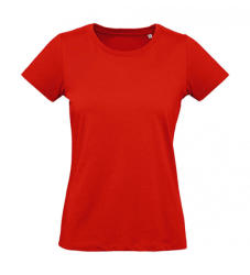 B and C Női rövid ujjú organikus póló B and C Organic Inspire Plus T /women T-shirt XS, Tűzpiros