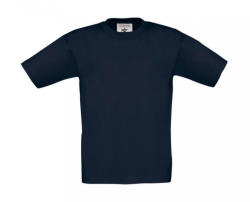 B&C Collection Gyerek rövid ujjú póló B and C Exact 150/kids T-Shirt 9/11 (134/146), Világos sötétkék (navy)