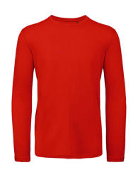 B&C Collection Férfi hosszú ujjú organikus póló B and C Organic Inspire LSL T /men T-shirt XL, Tűzpiros