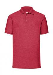 Fruit of the Loom Férfi rövid ujjú galléros póló Fruit of the Loom 65/35 Polo M, Vintage Heather Piros