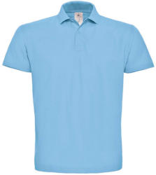 B and C Férfi galléros póló rövid ujjú B&C Piqué Polo Shirt - PUI10 - M, Világos kék