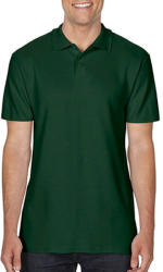 Gildan Férfi Galléros póló Rövid ujjú Gildan Softstyle Adult Double Pique Polo - S, Sötétzöld