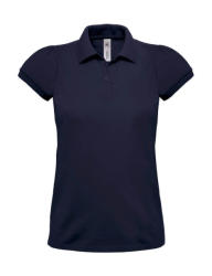 B and C Női rövid ujjú galléros póló B and C Heavymill/women Polo XS, Sötétkék (navy)