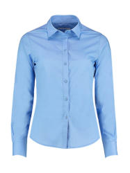 Kustom Kit Női hosszú ujjú blúz Kustom Kit Women's Tailored Fit Poplin Shirt 2XL, Világos kék