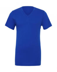 Bella Canvas Uniszex rövid ujjú póló Bella Canvas Unisex Jersey V-Neck T-Shirt S, Igazi kék