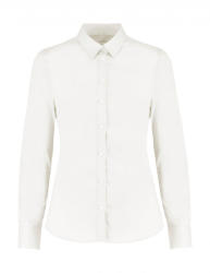 Kustom Kit Női hosszú ujjú blúz Kustom Kit Women's Tailored Fit Stretch Oxford Shirt LS 3XL, Fehér