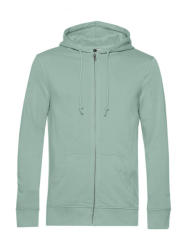 B&C Collection Férfi kapucnis hosszú ujjú organikus pulóver B and C Organic Zipped Hooded XL, Sage