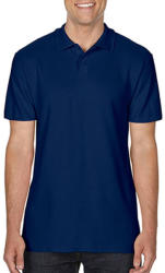 Gildan Férfi Galléros póló Rövid ujjú Gildan Softstyle Adult Double Pique Polo - L, Sötétkék (navy)
