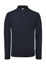 B and C Férfi hosszú ujjú galléros póló B and C ID. 001 LSL Polo XL, Sötétkék (navy)