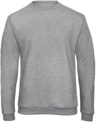 B&C Collection Férfi Felső hosszú ujjú B&C Crewneck Sweatshirt Unisex - WUI23 - 3XL, Heather szürke