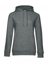 B&C Collection Női kapucnis hosszú ujjú pulóver B and C QUEEN Hooded /women XS, Heather Mid Szürke