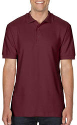 Gildan Férfi Galléros póló Rövid ujjú Gildan Premium Cotton Double Piqué Polo - S, Maroon