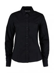 Kustom Kit Női hosszú ujjú blúz Kustom Kit Women's Tailored Fit City Shirt XL, Fekete
