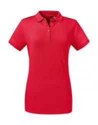 Russell Europe Női rövid ujjú galléros póló Russell Europe Ladies' Tailored Stretch Polo 2XL, Piros