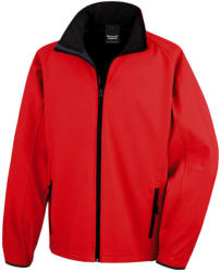 Result Férfi Softshell Hosszú ujjú Result Printable Softshell Jacket - XL, Piros/Fekete