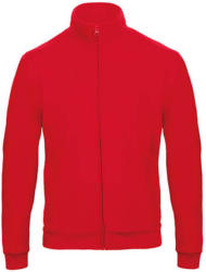 B&C Collection Férfi Felső hosszú ujjú B&C Full Zip Sweatjacket Unisex - WUI26 - L, Piros