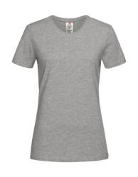 Stedman Női rövid ujjú organikus póló Stedman Classic-T Organic Fitted Women XL, Heather szürke