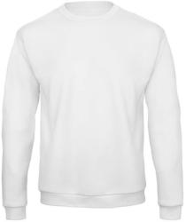 B&C Collection Férfi Felső hosszú ujjú B&C Crewneck Sweatshirt Unisex - WUI23 - S, Fehér