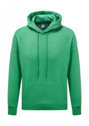 Fruit of the Loom Uniszex kapucnis hosszú ujjú pulóver Fruit of the Loom Premium Hooded Sweat S, Retró Heather Zöld
