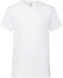 Fruit of the Loom Férfi póló Rövid ujjú Fruit of the Loom Valueweight V-Neck-Tee - 3XL, Fehér