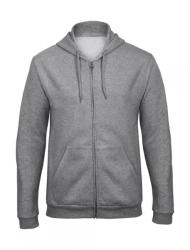 B&C Collection Férfi kapucnis hosszú ujjú pulóver B and C ID. 205 50/50 Hooded Full Zip Sweat Unisex 2XL, Heather szürke
