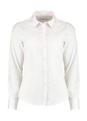 Kustom Kit Női hosszú ujjú blúz Kustom Kit Women's Tailored Fit Poplin Shirt 3XL, Fehér