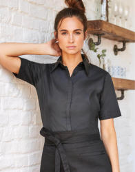 Kustom Kit Női rövid ujjú blúz Kustom Kit Women's Tailored Fit Shirt SSL XS, Fekete
