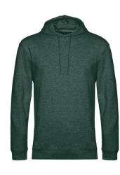 B&C Collection Férfi kapucnis hosszú ujjú pulóver B and C #Hoodie French Terry S, Heather Sötét Green