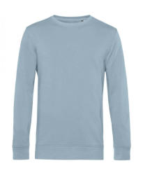 B&C Collection Uniszex hosszú ujjú organikus pulóver B and C Organic Crew Neck French Terry XL, Kék köd