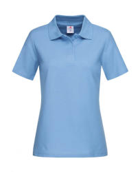 Stedman Női rövid ujjú galléros póló Stedman Polo Women XL, Világos kék