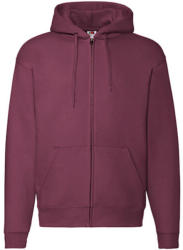 Fruit of the Loom Férfi Pulóver Kapucnis Hosszú ujjú Fruit of the Loom Premium Hooded Zip Sweat - XL, Burgundi vörös