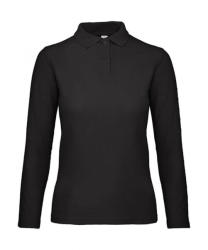 B and C Női hosszú ujjú galléros póló B and C ID. 001 LSL /women Polo XL, Fekete