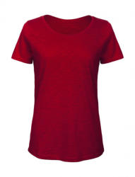 B and C Női rövid ujjú organikus póló B and C Organic Inspire Slub /women T-shirt M, Chic Piros