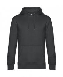 B&C Collection Uniszex kapucnis hosszú ujjú pulóver B and C KING Hooded M, Aszfalt szürke