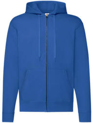 Fruit of the Loom Férfi Pulóver Kapucnis Hosszú ujjú Fruit of the Loom Classic Hooded Sweat Jacket - S, Király kék