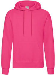 Fruit of the Loom Férfi Pulóver Kapucnis Hosszú ujjú Fruit of the Loom Classisc Hooded Sweat - M, Fuchsia