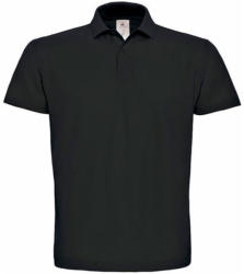 B and C Férfi galléros póló rövid ujjú B&C Piqué Polo Shirt - PUI10 - 2XL, Fekete