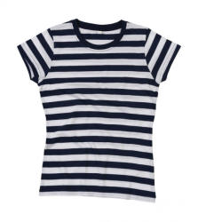 Mantis Női csapott ujjú póló Mantis Women's Stripy T S, Sötétkék (navy)/Fehér