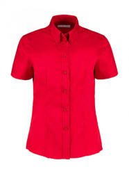 Kustom Kit Női rövid ujjú blúz Kustom Kit Women's Tailored Fit Premium Oxford Shirt SSL 4XL, Piros