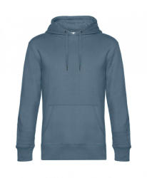 B&C Collection Uniszex kapucnis hosszú ujjú pulóver B and C KING Hooded XS, Skandináv kék