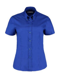 Kustom Kit Női rövid ujjú blúz Kustom Kit Women's Tailored Fit Premium Oxford Shirt SSL S, Királykék
