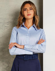 Kustom Kit Női hosszú ujjú blúz Kustom Kit Women's Tailored Fit Premium Oxford Shirt 6XL, Fehér