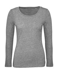 B&C Collection Női hosszú ujjú organikus póló B and C Organic Inspire LSL T /women T-shirt M, Heather szürke