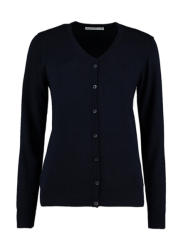 Kustom Kit Női hosszú ujjú felső Kustom Kit Women's Classic Fit Arundel V Neck Cardigan 2XL, Sötétkék (navy)